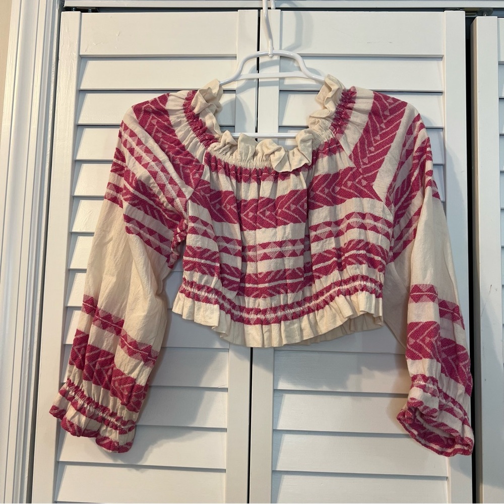 Alba Monti Off the Shoulder Patterned Top